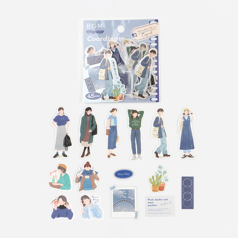 Coordinate Reference Sticker BGM Colour Coordinate Tracing Paper Stickers - Blue | Paper Kooka