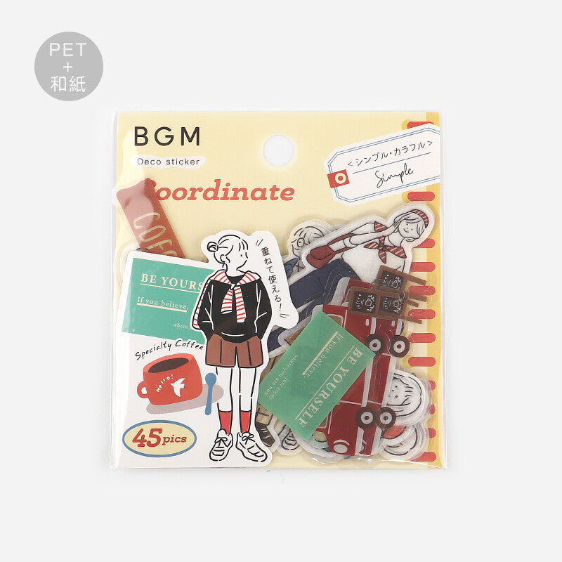 BGM Colour Coordinate Tracing Paper Stickers - Colourful - Paper Kooka Australia