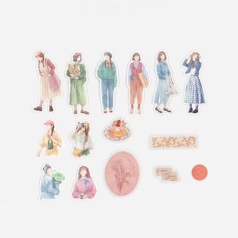 Coordinate Reference Sticker Colour Coordinate Tracing Paper Stickers - Hand Painted | Paper Kooka