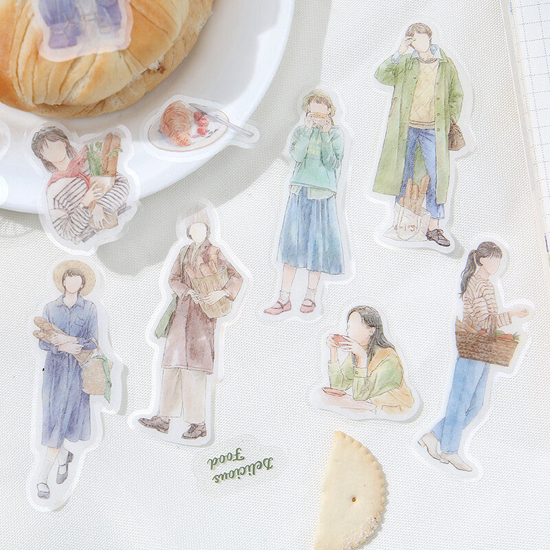 BGM Colour Coordinate Tracing Paper Stickers - Bakery - closeup - Paper Kooka Australia