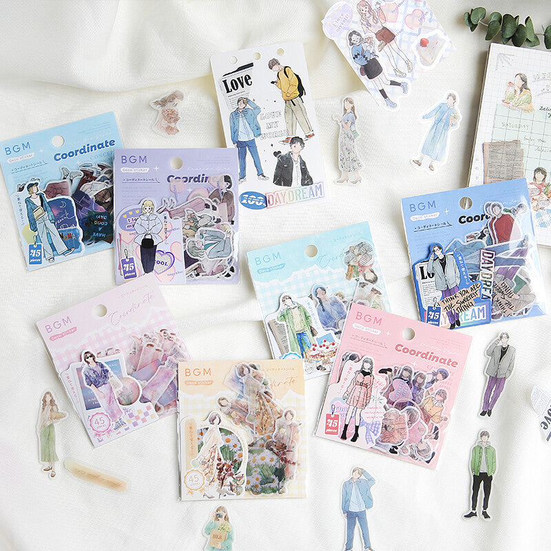Sticker Sheets Boyish BGM Colour Coordinate Stickers - Boyish | Paper Kooka