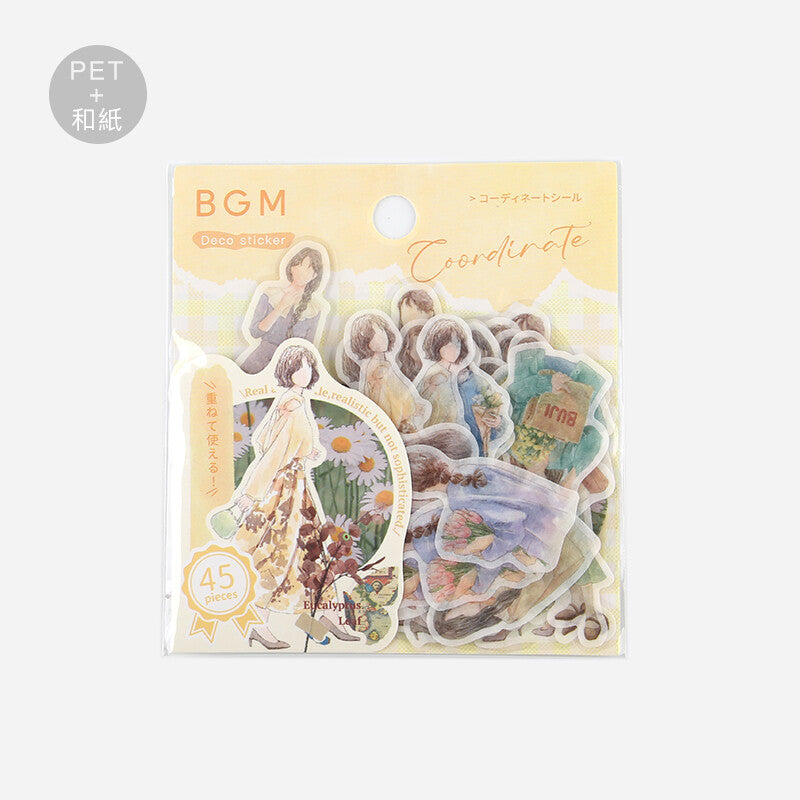 BGM Colour Coordinate Tracing Paper Stickers - Flowers - packaging - Paper Kooka Australia