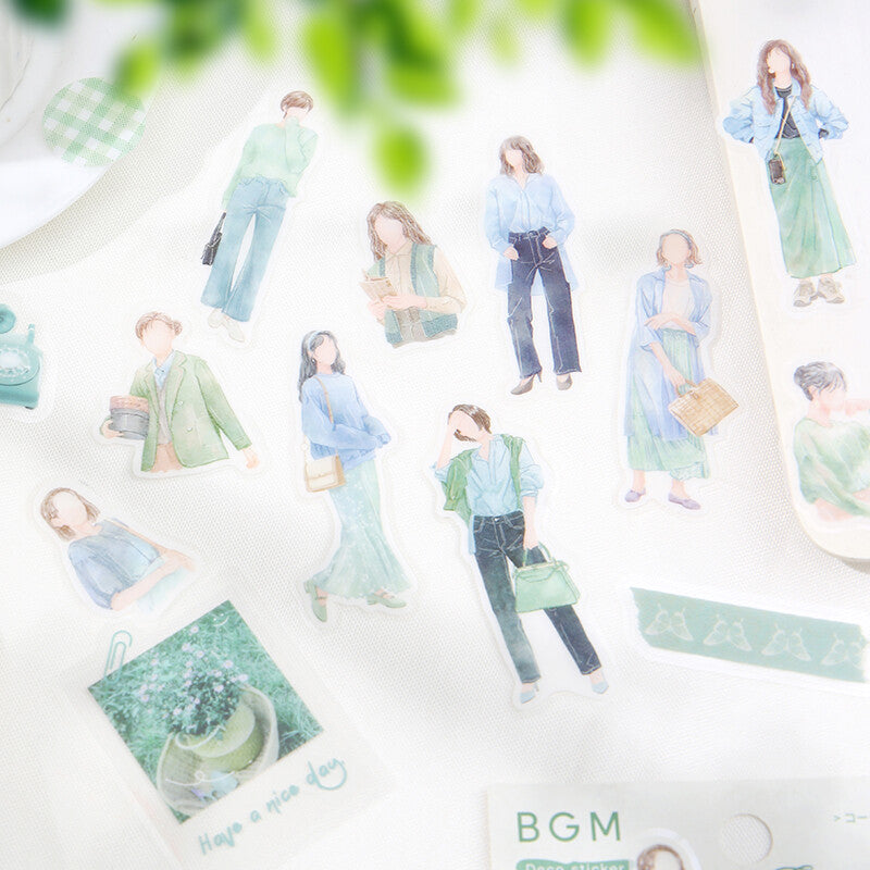 BGM Colour Coordinate Tracing Paper Stickers - Green - scrapbooking - Paper Kooka Australia