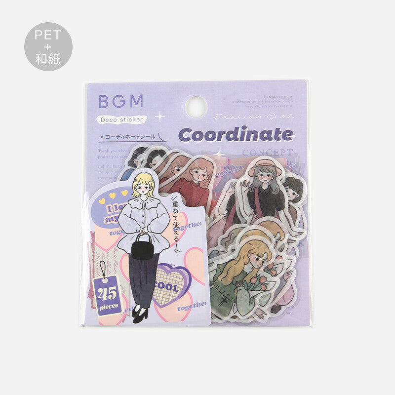 BGM Colour Coordinate Tracing Paper Stickers - Maiden - Paper Kooka Australia