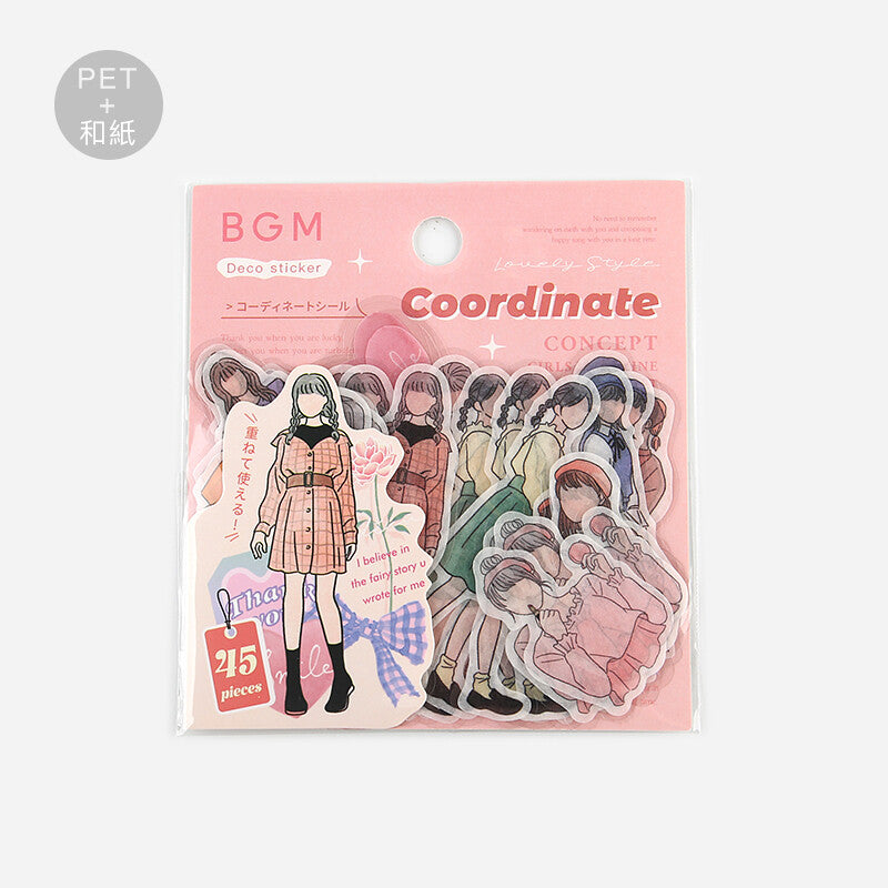 BGM Colour Coordinate Tracing Paper Stickers - Pretty Type - packaging - Paper Kooka Australia