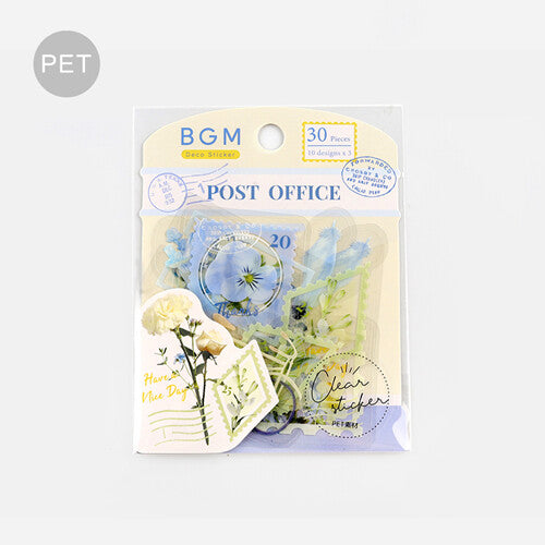 BGM Cut Flowers Post Office PET Clear Stickers - Paper Kooka Australia