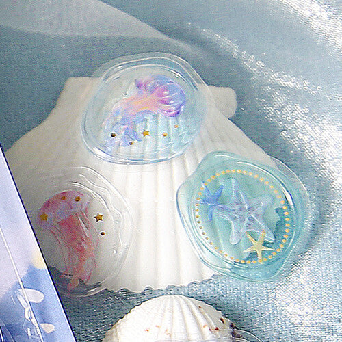 BGM Dream Sea - Clear Sealing Seal Stickers with sea creatures - Paper Kooka Australia