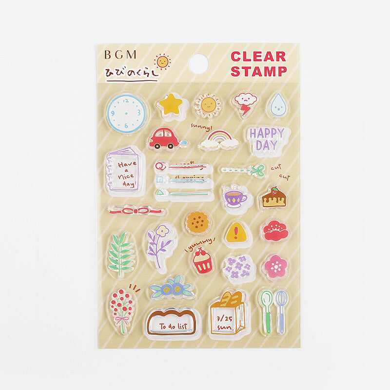 BGM Everyday Elements self-adhesive Clear Stamps - Paper Kooka Australia