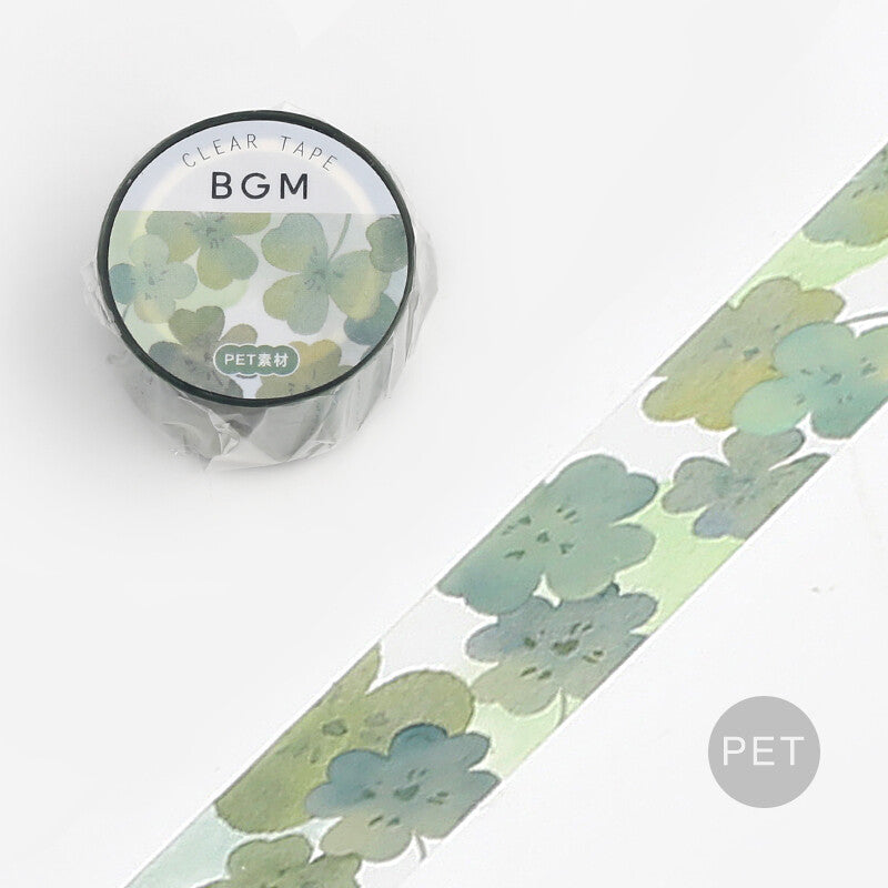 BGM Four-leaf Clover transparent Tape - Paper Kooka Australia