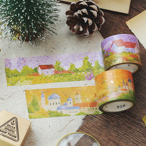 BGM Garden Dot Drawing wide washi tape in set - Paper Kooka Australia