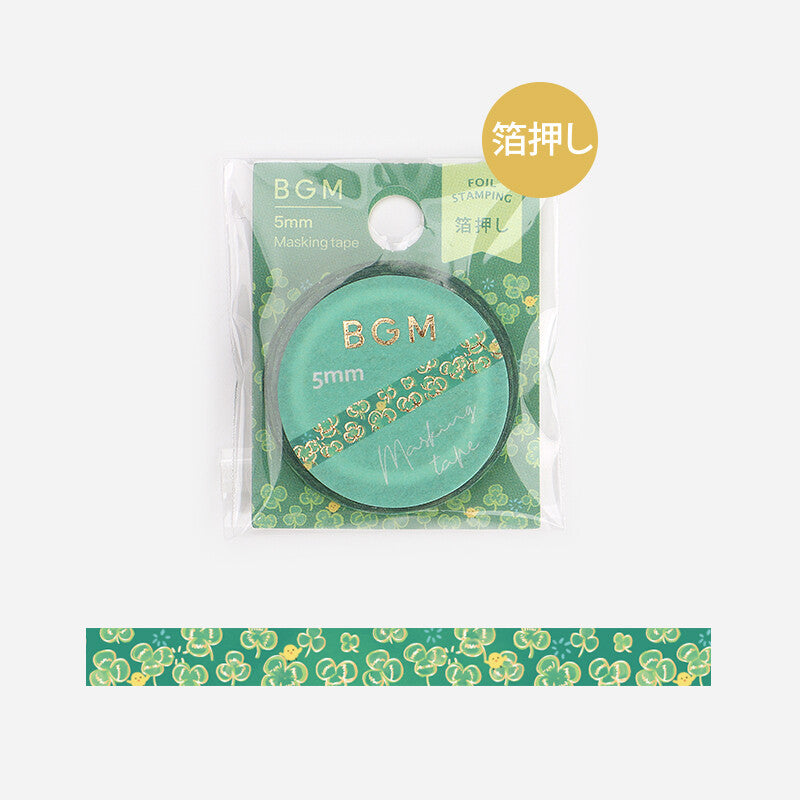 BGM Green Clover washi tape - Paper Kooka Australia