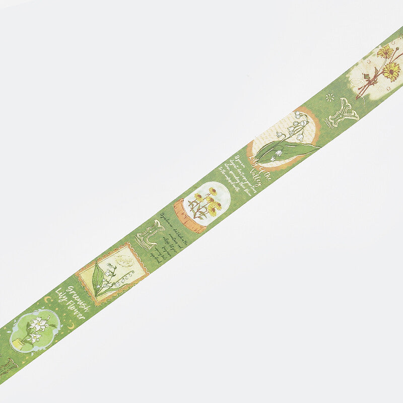 BGM Green Romance in the Garden masking tape - Paper Kooka Australia