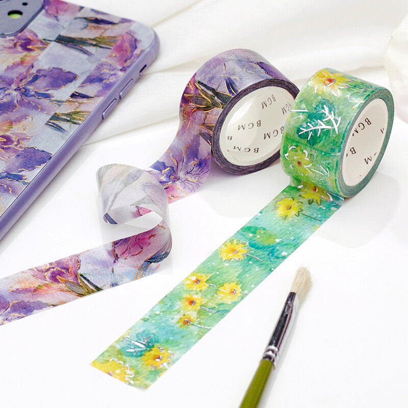 BGM Iris Flower decorative tape - Paper Kooka Australia