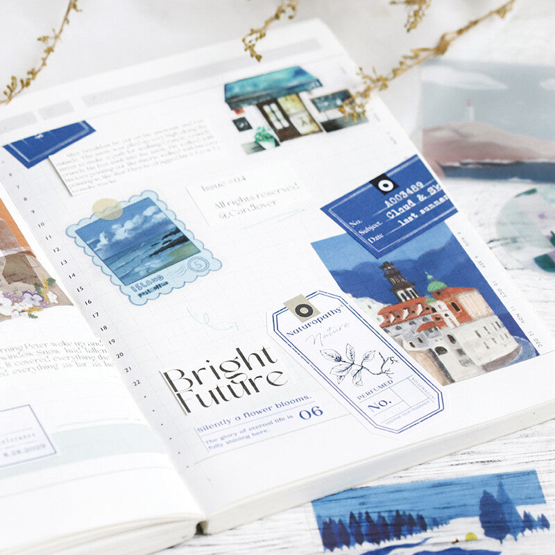 BGM Island Encounter Navy Tracing Paper Stickers for scrapbooking and journaling - Paper Kooka Australia