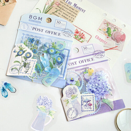 BGM Lavender Post Office PET Clear Stickers collection - Paper Kooka Australia