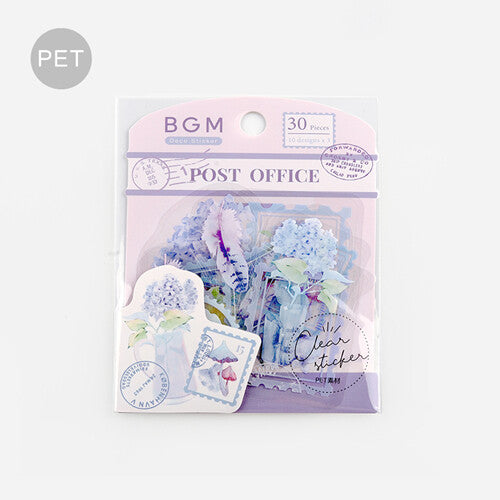 BGM Lavender Post Office PET Clear Stickers - Paper Kooka Australia