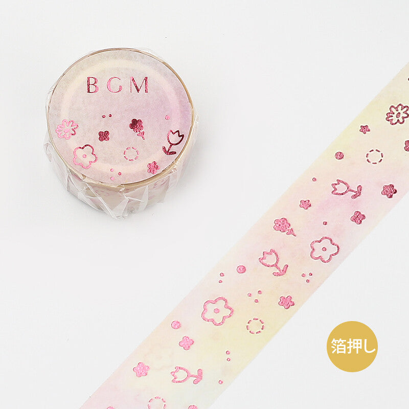 BGM Light Pink Flower masking tape - Paper Kooka