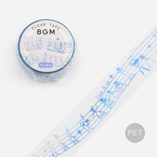BGM March Clear PET Tape - Paper Kooka Australia