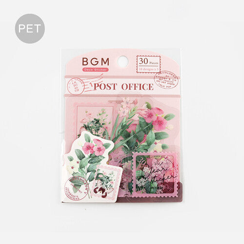 BGM Pink Flowers Office PET Clear Stickers - Paper Kooka Australia