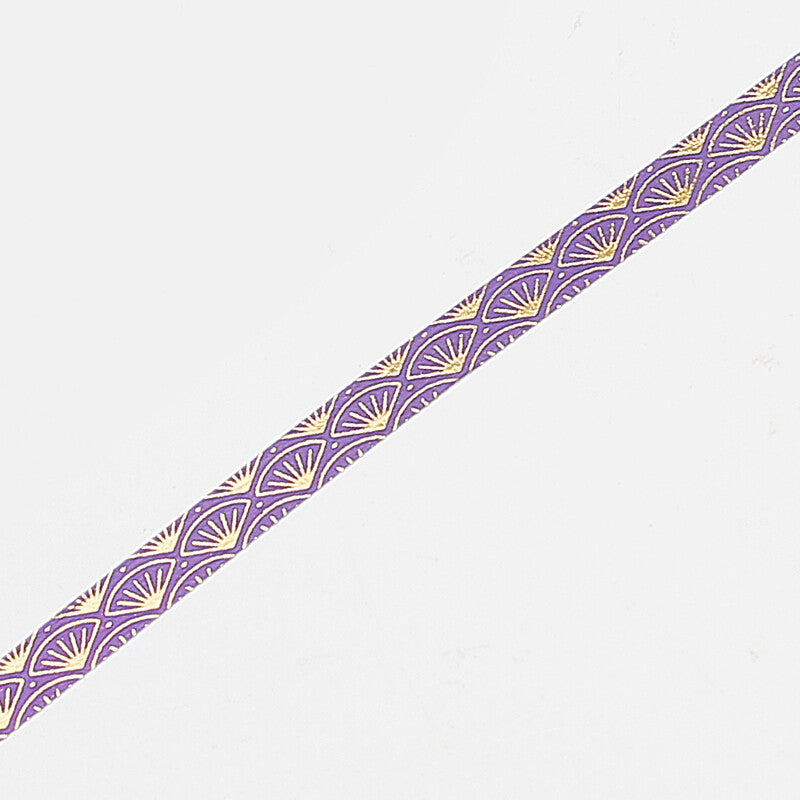 BGM Purple Fan Patterns thin masking tape - Paper Kooka Australia