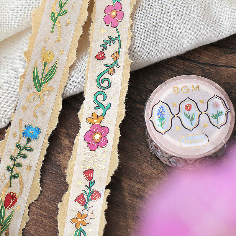 BGM Retro Ribbon decoration tape - Paper Kooka Australia
