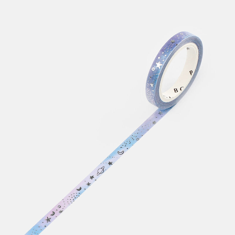 BGM Silver Galaxy thin washi tape - Paper Kooka