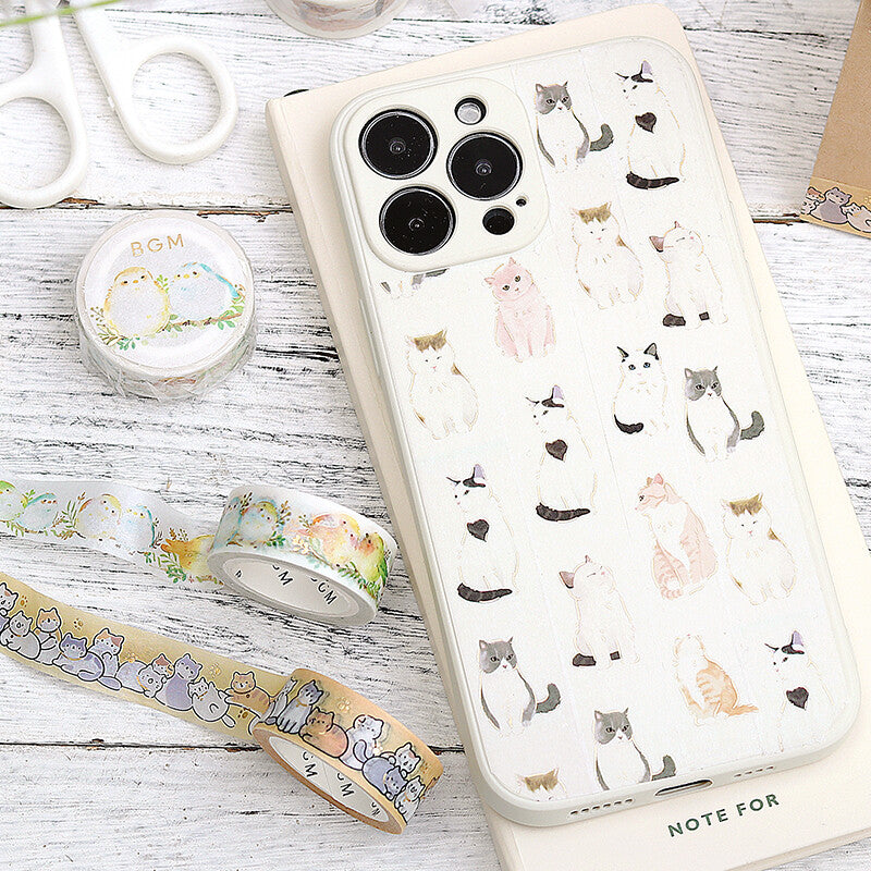BGM Sitting Cats decorative tape - Paper Kooka Australia