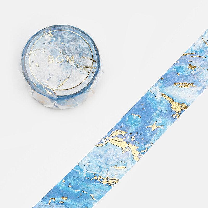 BGM Sky Blue Stone Pattern washi tape - Paper Kooka Australia