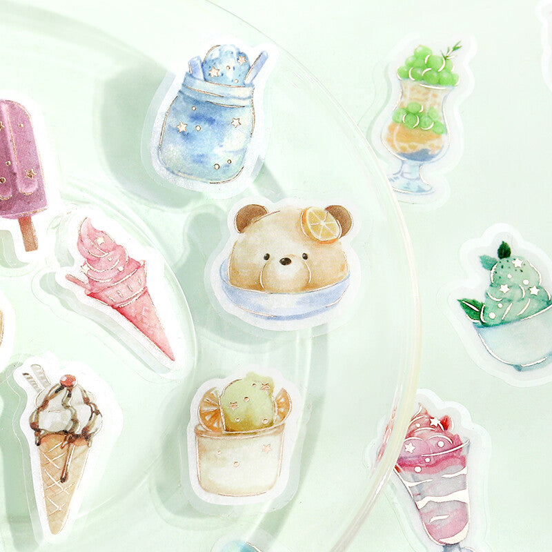 BGM Sweets Summer Limited Flake Stickers cute ice-cream desserts - Paper Kooka Australia