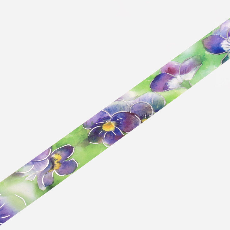 BGM Violet Flower masking tape - Paper Kooka Australia
