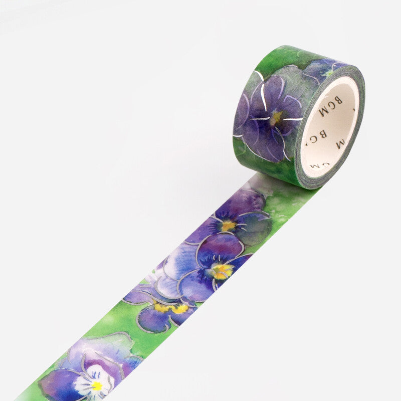 BGM Violet Flower washi tape - Paper Kooka Australia