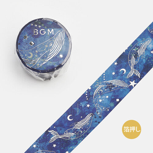 BGM Whale wide washi tape - Paper Kooka Australia