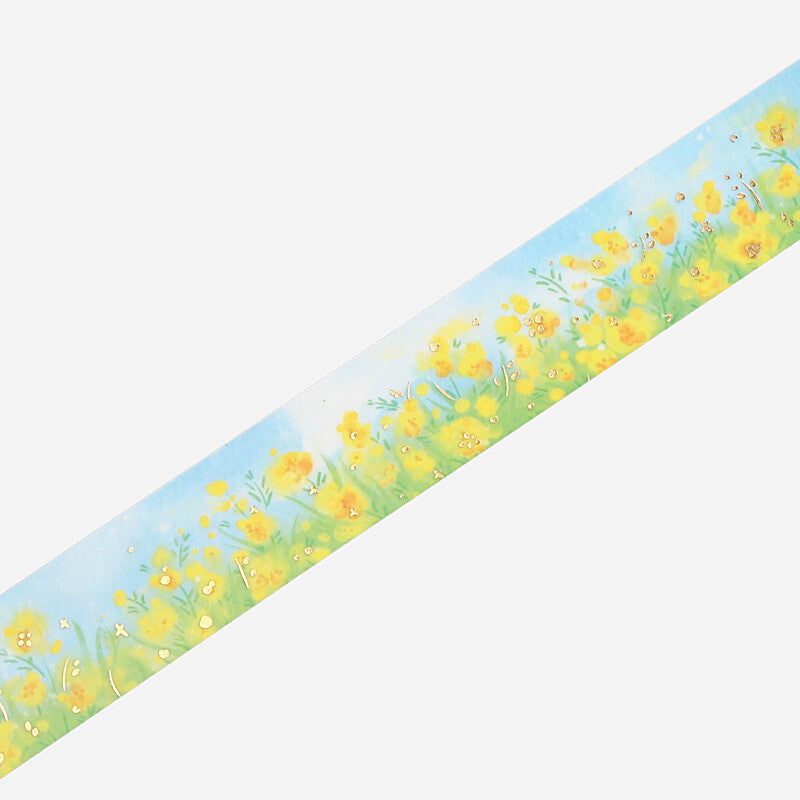 BGM Yellow Flower Field masking tape - Paper Kooka Australia
