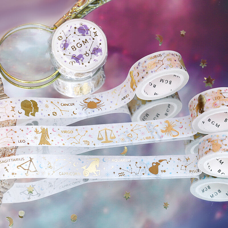 BGM Zodiac Signs: Aries, Taurus, Gemini & Cancer decorative tape - Paper Kooka Australia
