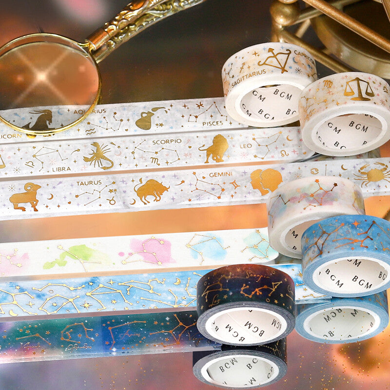 BGM Zodiac Signs: Aries, Taurus, Gemini & Cancer washi tape collection - Paper Kooka Australia