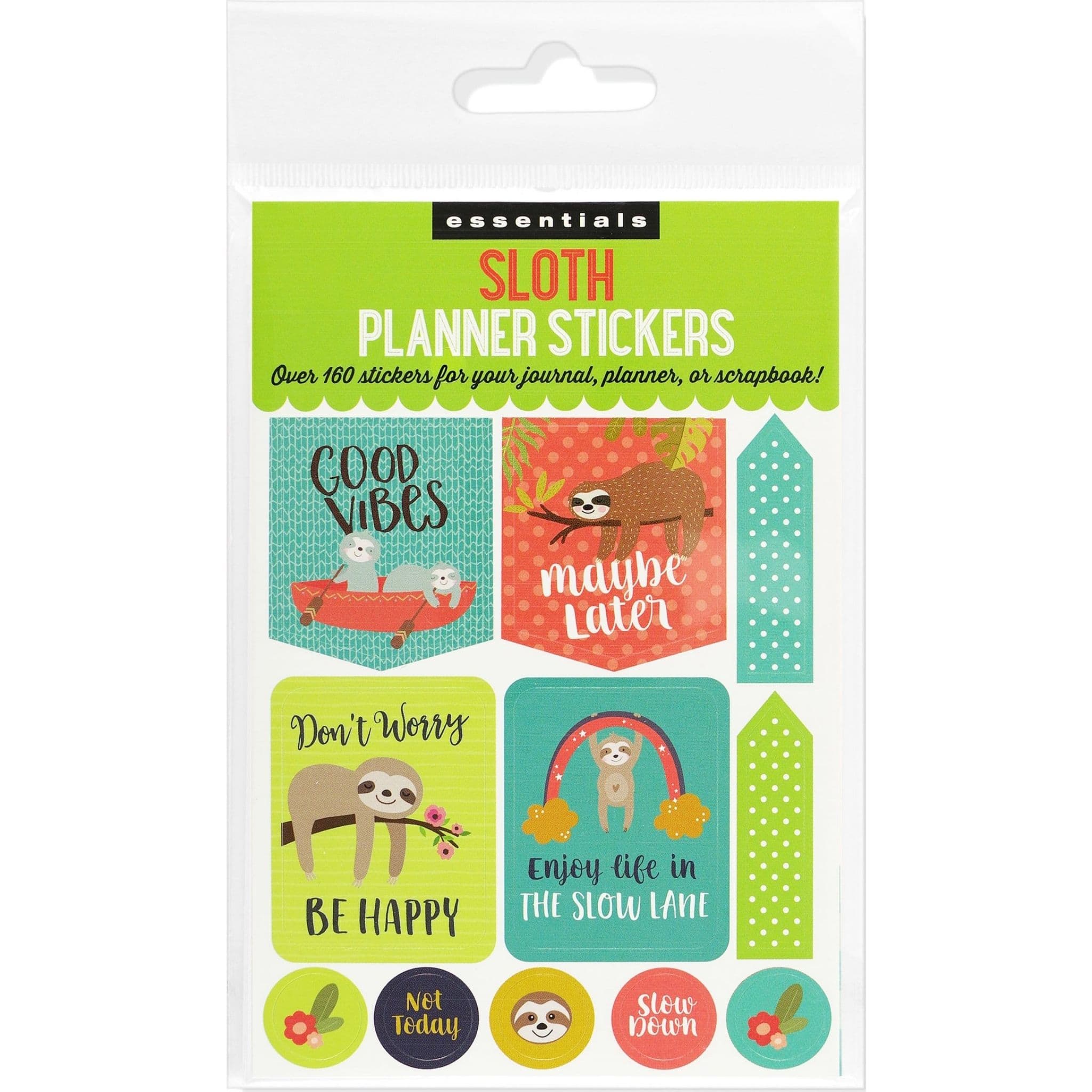 essentials sloth planner stickers 160 stickers for journal - Paper Kooka