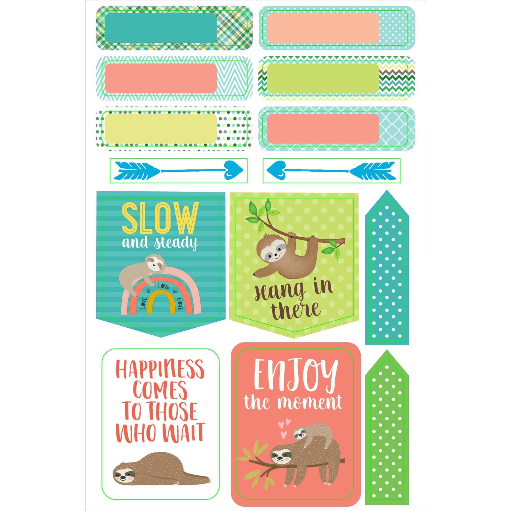 essentials sloth planner stickers slow and steady - Paper Kooka