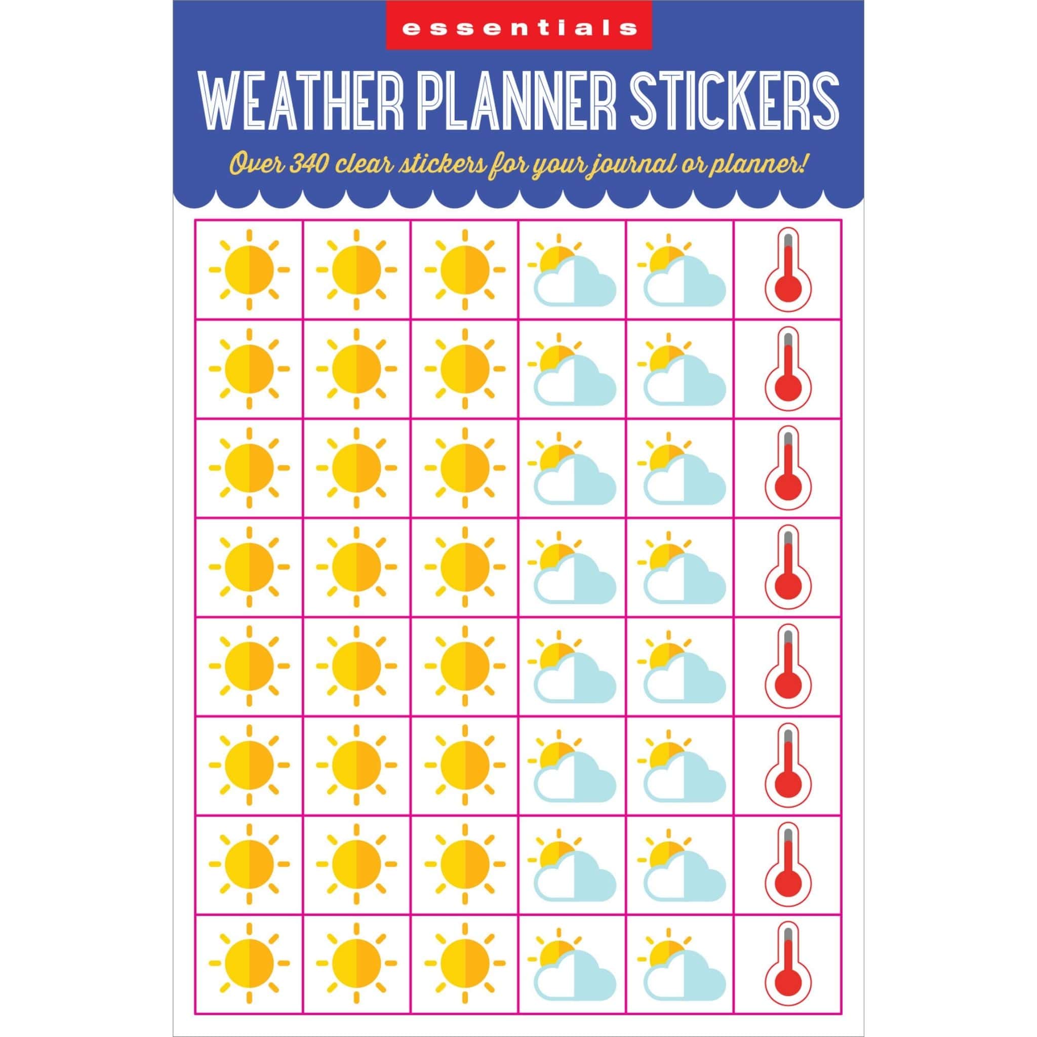 essentials weather planner clear stickers - Paper Kooka