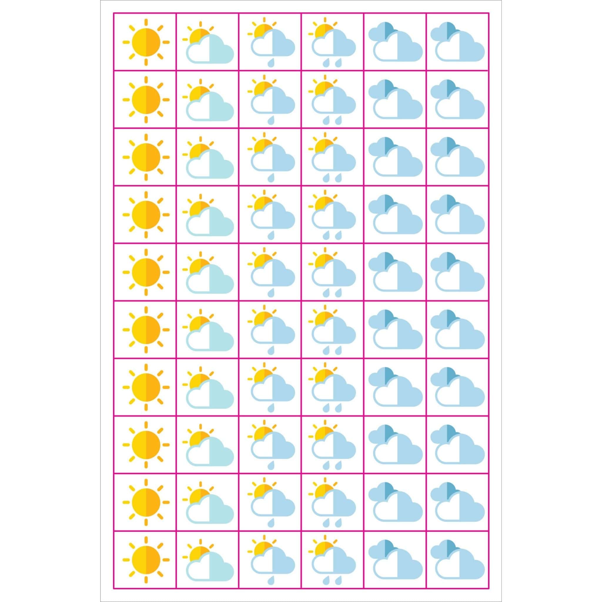essentials weather planner stickers with clouded weather - Paper Kooka