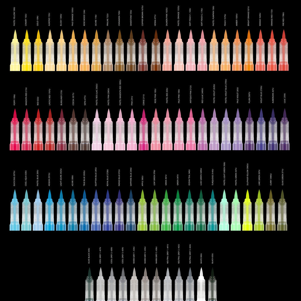 Karin PIGMENT Decobrush Pastel Colors Collection - Set 12 Pennarelli Con Punta A Pennello, Colori Acrilici Opachi Per Vetro, Legno, Carta