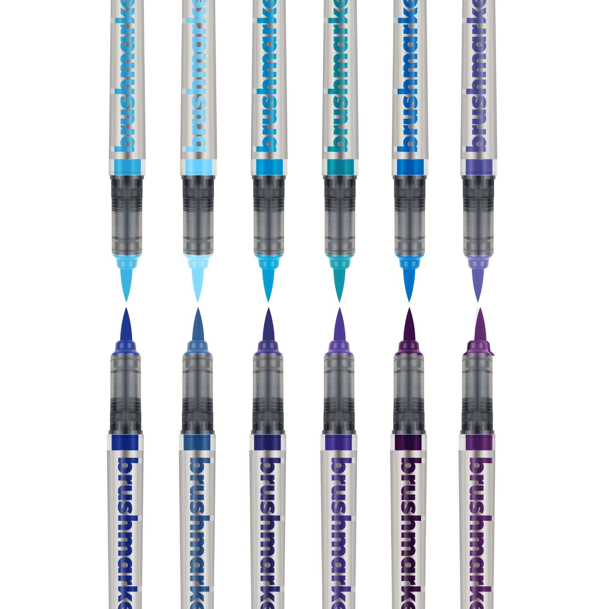 Karin Markers Brushmarker PRO Sky Colours Set with 12 blue and violet brush pens - Paper Kooka