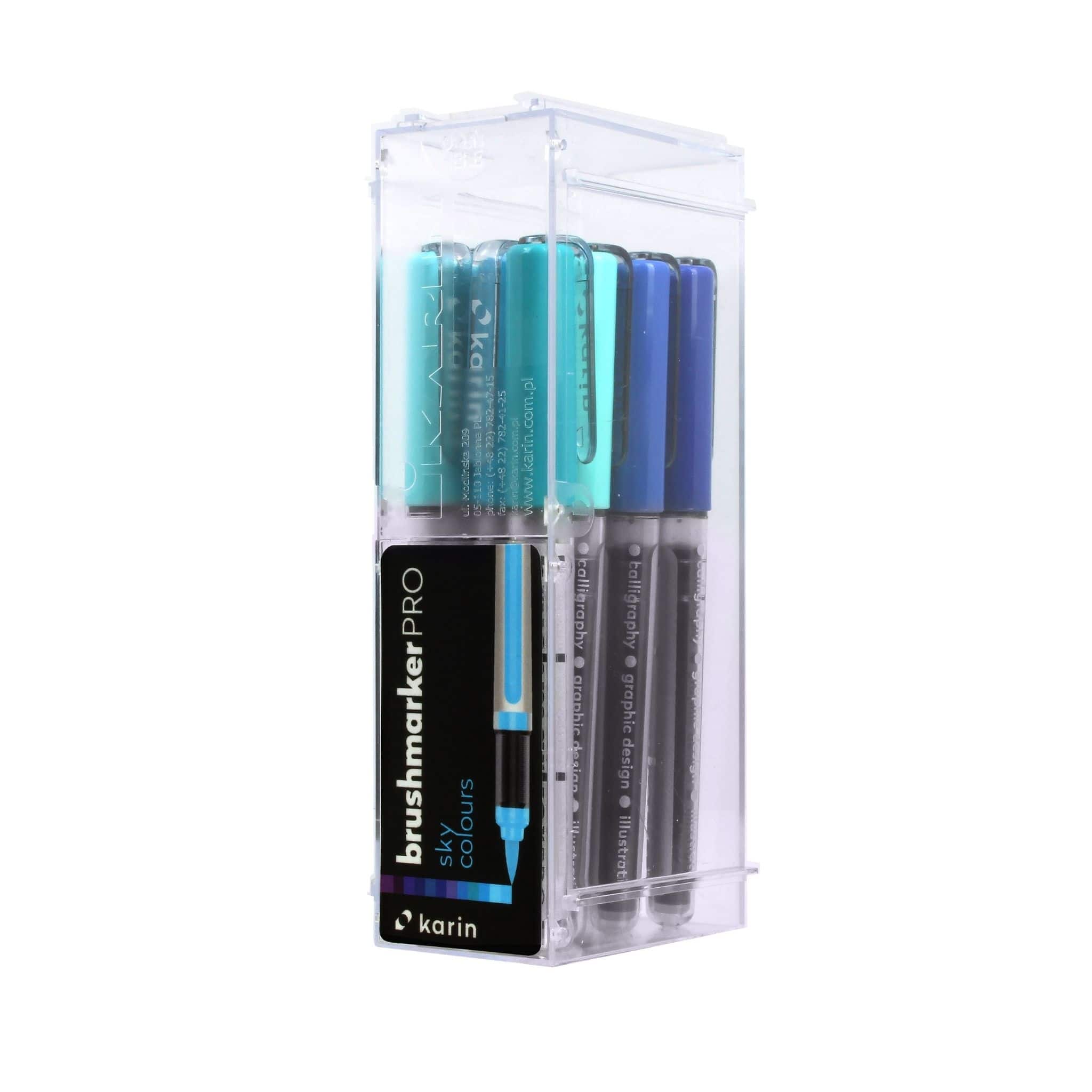 Karin Markers Brushmarker PRO Sky Colours Set with 12 large brush pens - Paper Kooka