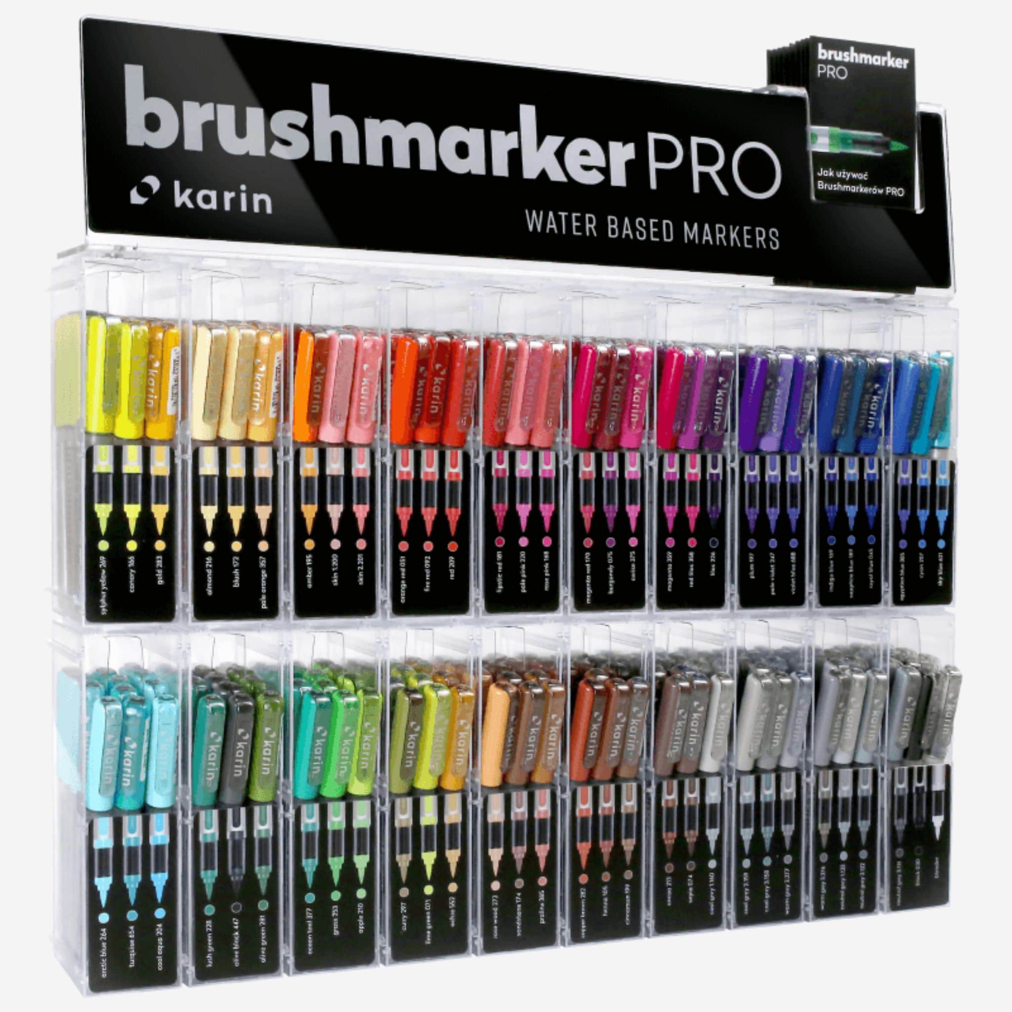 Karin BrushmarkerPRO brush pens with flexible nylon brush tip - single pens collection - Paper Kooka Australia