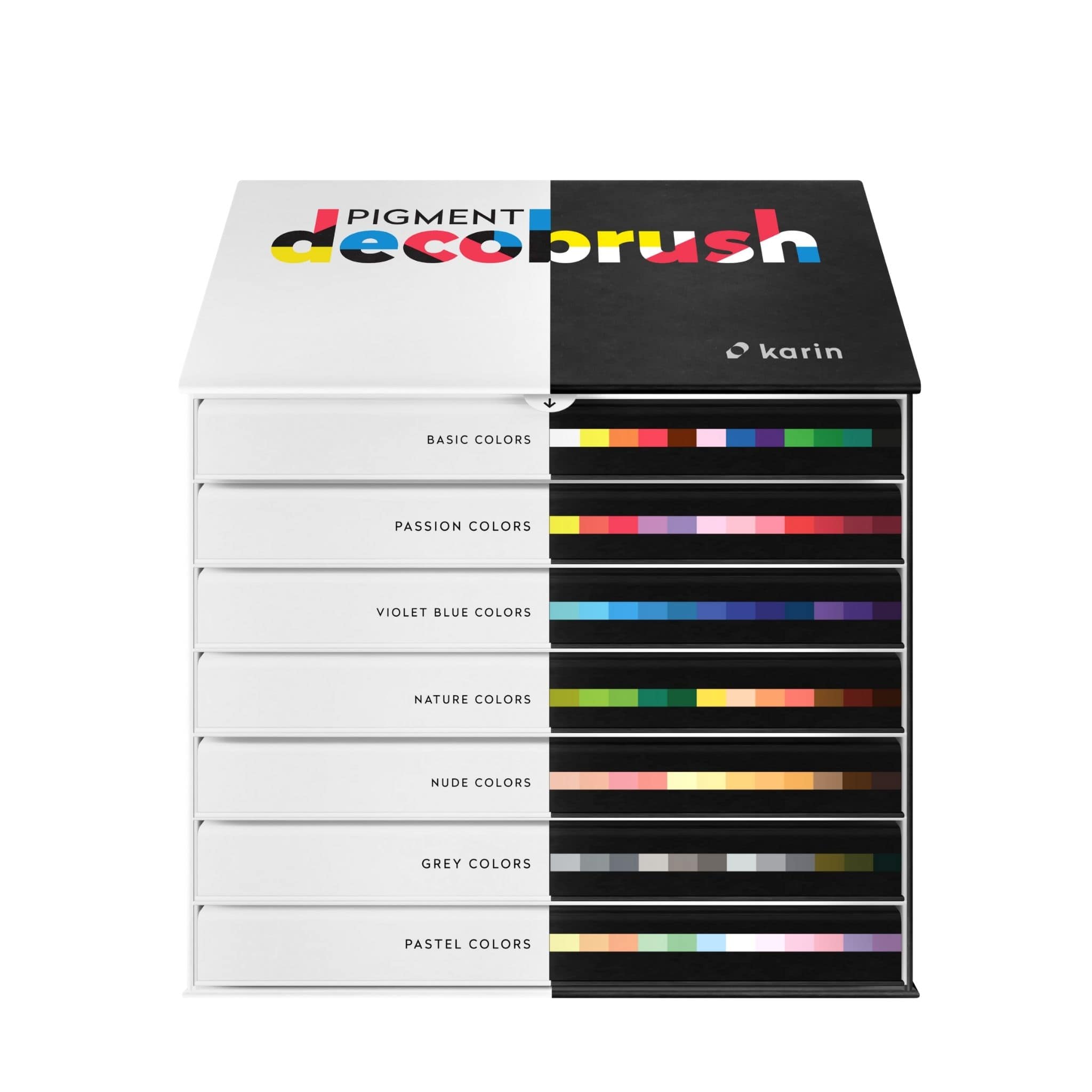 New Karin Markers Pigment DecoBrush Master Set with 84 colours - Paper Kooka