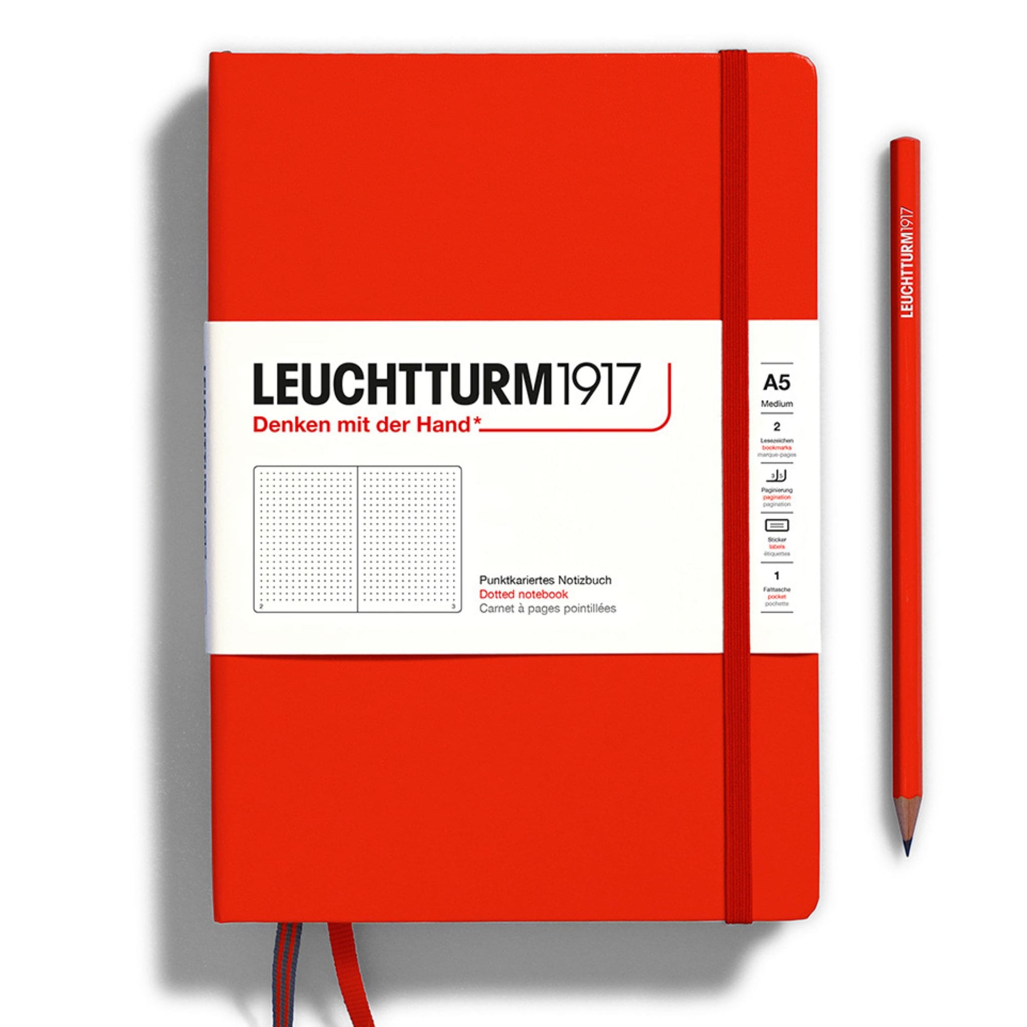Leuchtturm1917 Fox Red A5 Hardcover Dotted Notebook - Paper Kooka Australia