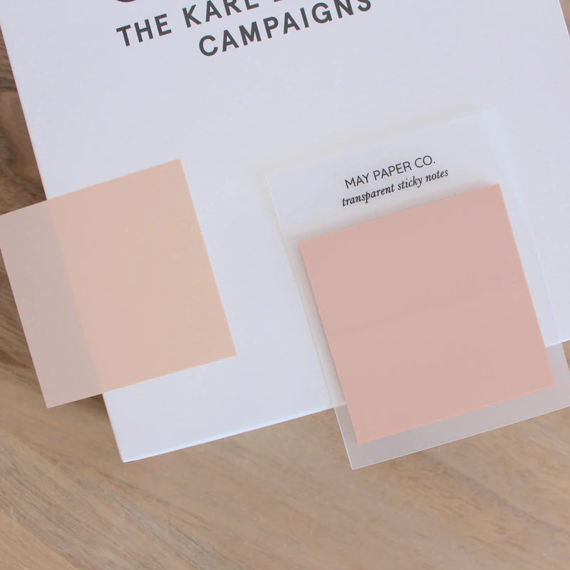 May Paper Co Transparent Sticky notes - Pink Salt - Paper Kooka