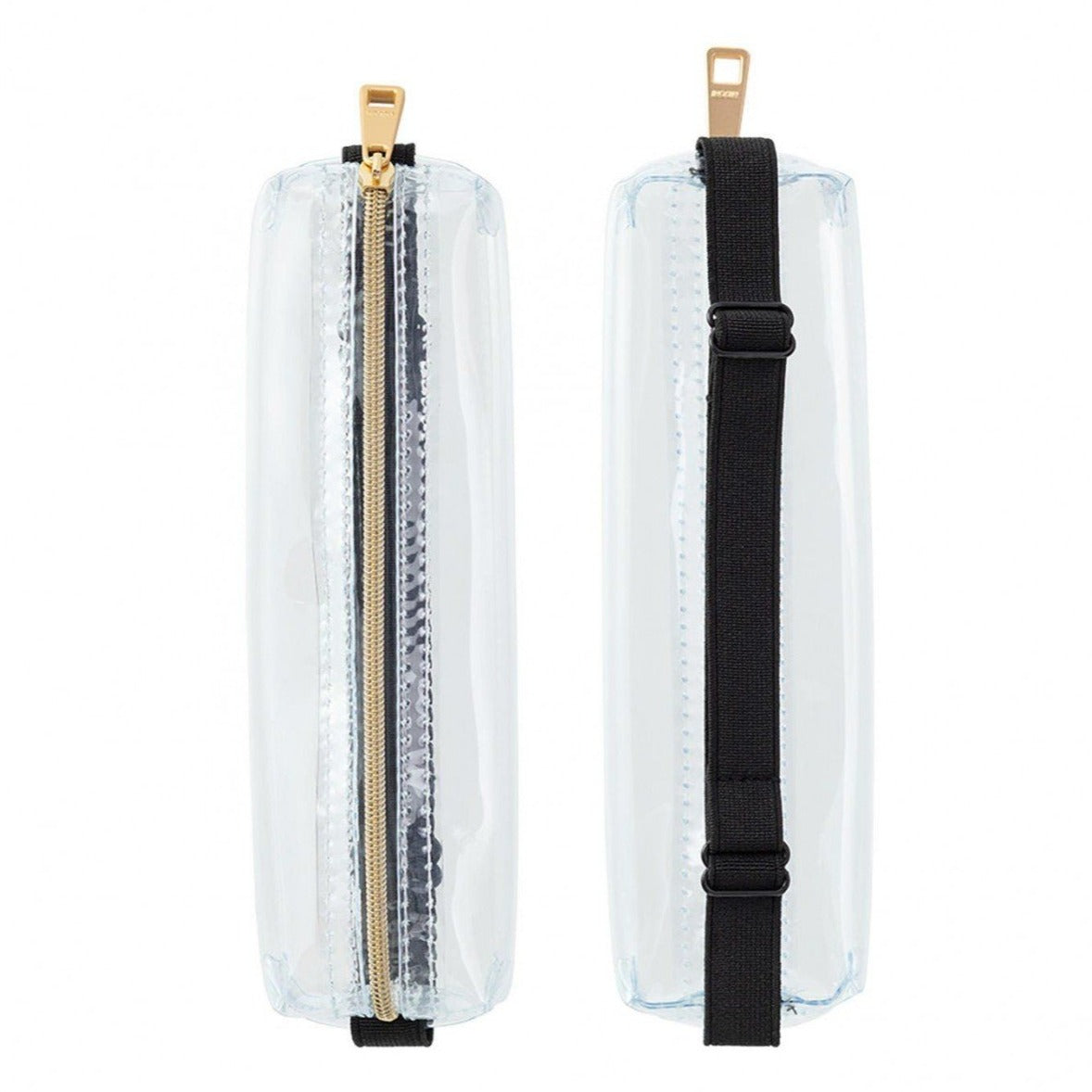 Midori Clear Book Band Pen Case back and front view - Paper Kooka Australia