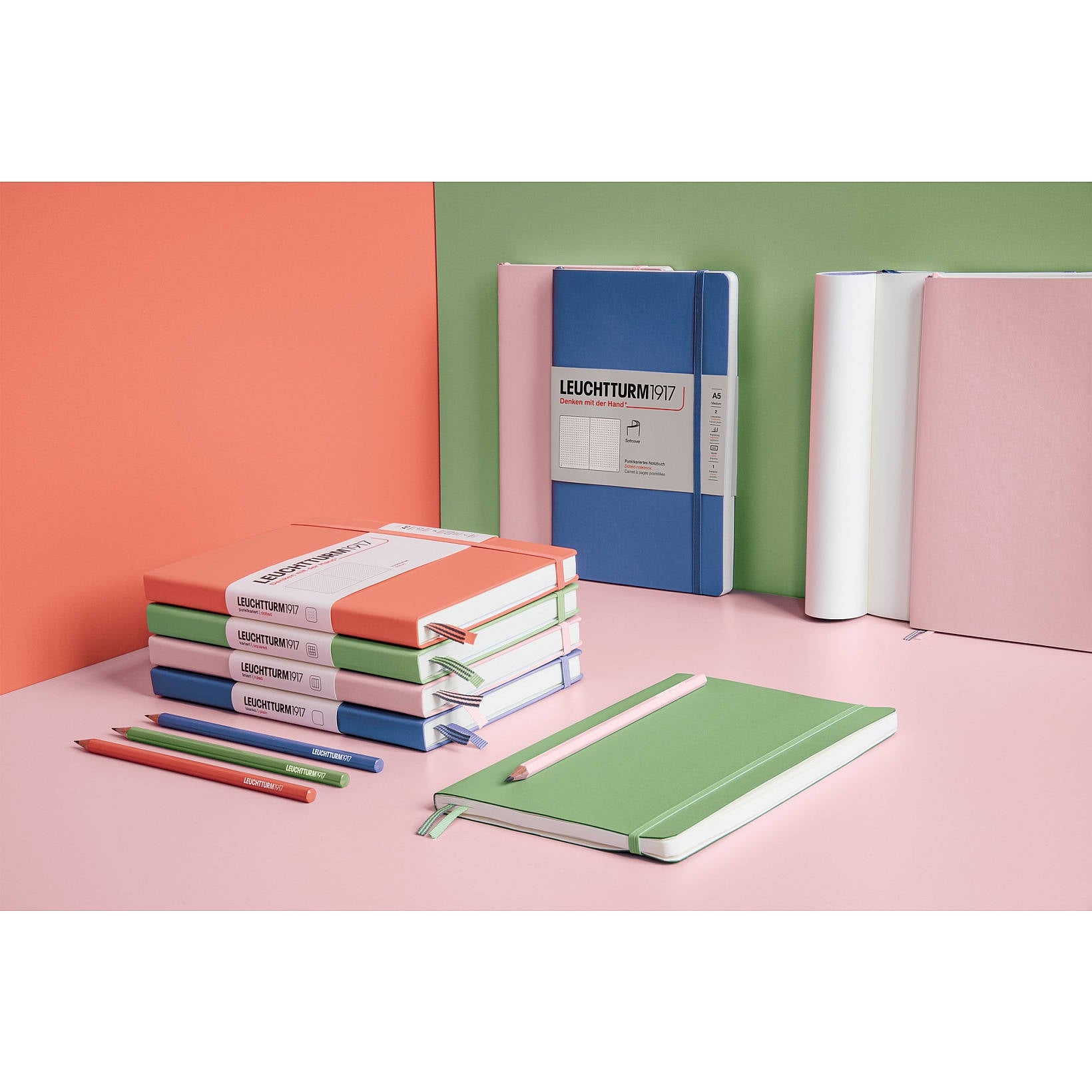 Muted Colours – Sage - A5 dotted Hardcover Notebook - Paper Kooka