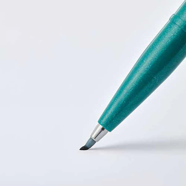 Pentel Fude Touch Brush Sign 6 Pens - Pastel Set B brush tip closeup - Paper Kooka Australia
