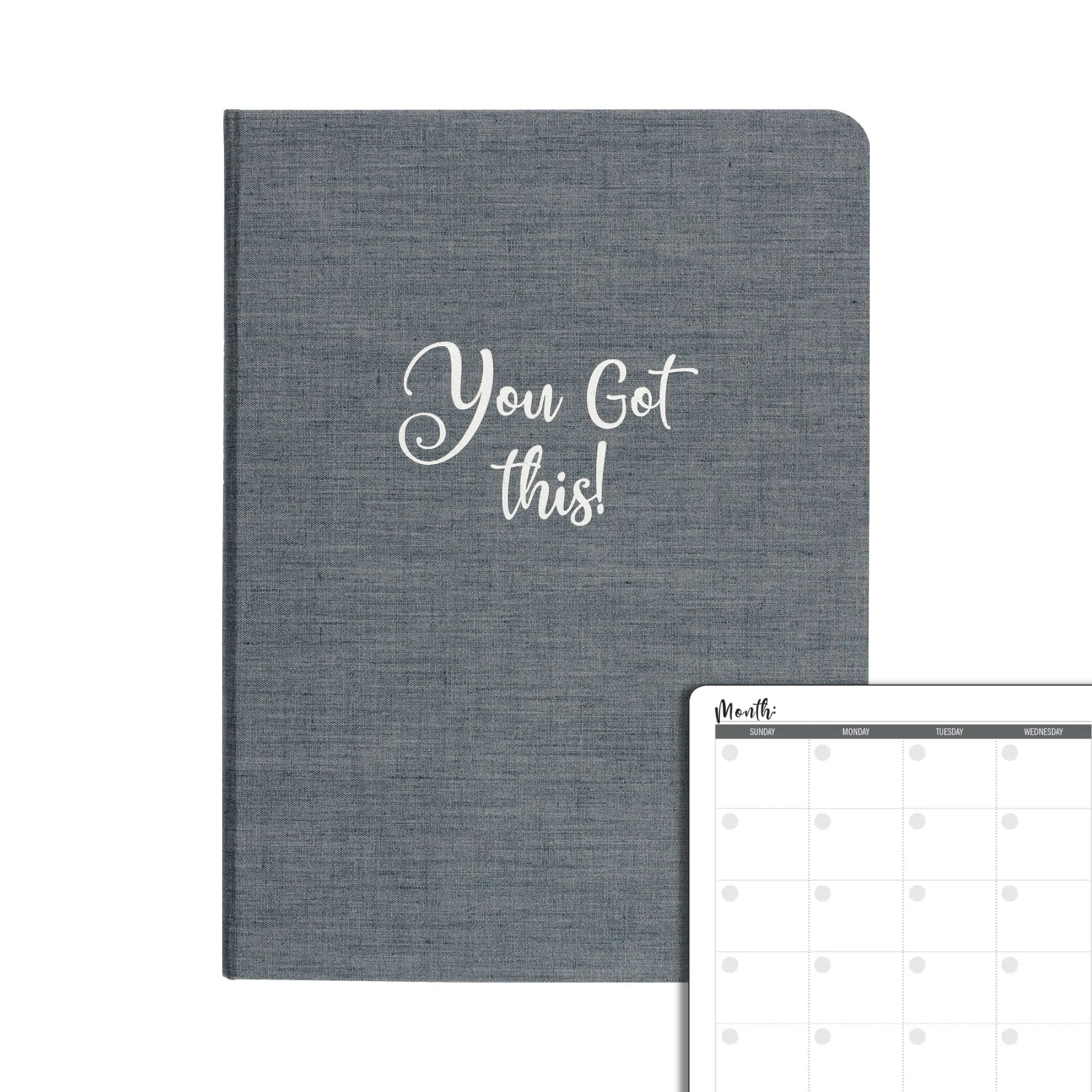 A5 Cloth-Covered Undated Weekly Planner - You Got This! - Paper Kooka Australia